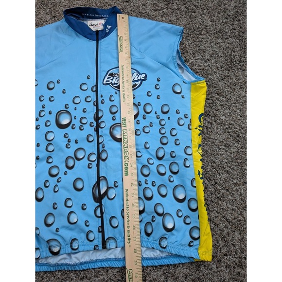 2004 Big Blue Crater Lake Tour Cycling Jersey Vest Zip Up Revi Wear USA XL - Picture 5 of 8
